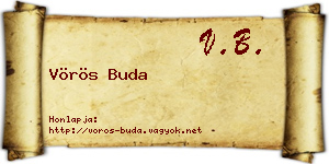 Vörös Buda névjegykártya
